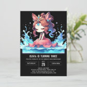 Boho Magical Princess Birthday Einladung (Stehend Vorderseite)