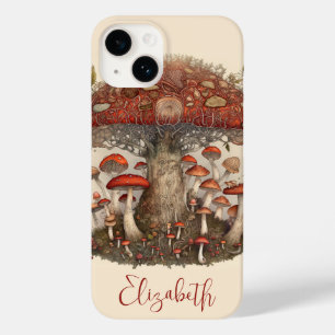 Boho Magical Red Gepunktet Mushroom Case-Mate iPhone 14 Hülle