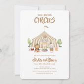 Boho Magical Safari Karneval Circus Baby Dusche Einladung (Vorderseite)