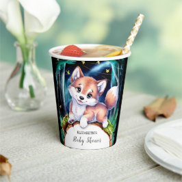 Boho Magical Wolf Baby Shower Pappbecher