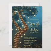 Boho magische bezaubernde Wald-Hochzeit Einladung (Vorderseite)