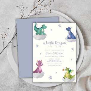 Boho Magischer Kleiner Drache Baby Shower Einladung