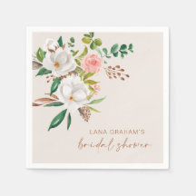 Boho Magnolia Napkin Brautparty Party L201