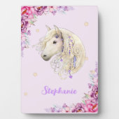 Boho Majestic Horse Shades Pink and Lila Post Fotoplatte (Vorderseite)