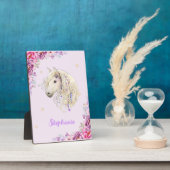 Boho Majestic Horse Shades Pink and Lila Post Fotoplatte (Seite)