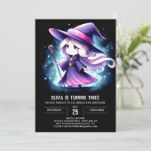 Boho Majestic Wizard Birthday Einladung (Stehend Vorderseite)