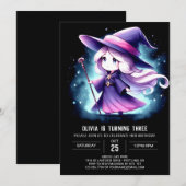Boho Majestic Wizard Birthday Einladung (Vorne/Hinten)