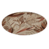Boho-Makramee-Tropenblätter Terrakotta-Beige Schneidebrett (Ecke)