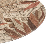 Boho-Makramee-Tropenblätter Terrakotta-Beige Schneidebrett (Ecke)