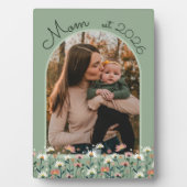 Boho-Mama Established Salbeigrünes individuelles F Fotoplatte (Vorderseite)