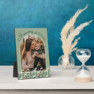 Boho-Mama etablierte salbeigrüne Foto Fotoplatte