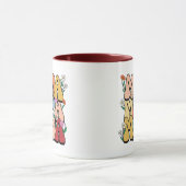Boho "Mama" gestapelte Typografie Tasse (Zentrum)