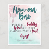 Boho Mama-osa Bar Table Card (Vorderseite)