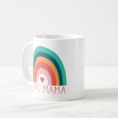 Boho Mama Rainbow Modern Bright Colors Trendy Kaffeetasse (Vorderseite Links)