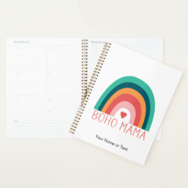 Boho Mama Rainbow Modern Bright Colors Trendy Planer