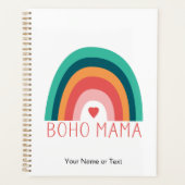 Boho Mama Rainbow Modern Bright Colors Trendy Planer (Vorderseite)