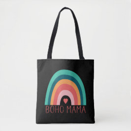 Boho Mama Rainbow Modern Bright Colors Trendy Tasc Tasche