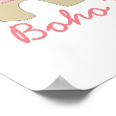 Boho Mama, rosa Elefant Poster (Ecke)