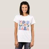 Boho Mama Shirt | Pastell Floral Retro T-Shirt (Vorne ganz)