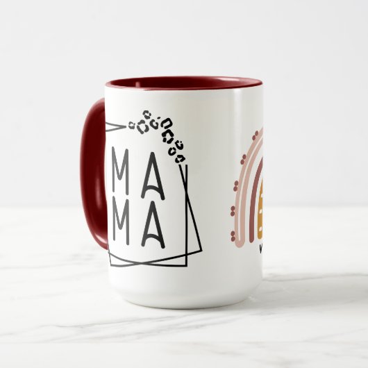 Boho Mama Tasse für Geschenke an Mütter (Vorderseite Links)