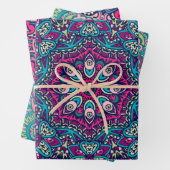 Boho Mandala Abstract Design Geschenkpapier Set (Beispiel)