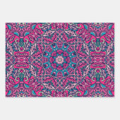 Boho Mandala Abstract Design Geschenkpapier Set (Vorderseite 3)