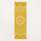 Boho Mandala Beautiful Mit Monogramm Mustard Yello Yogamatte (Vorderseite)