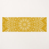 Boho Mandala Beautiful Mit Monogramm Mustard Yello Yogamatte (Vorderseite (Horizontal))