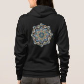 Boho Mandala Blüht in Liebe Zip Hoodie (Rückseite)