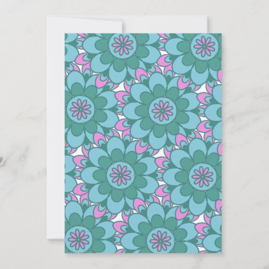 Boho Mandala Blume Colorful Groovy Babydusche Einladung (Rückseite)