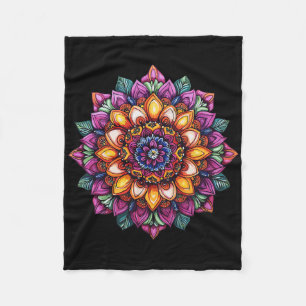 Boho-Mandala-Blume Heilige Geometrie Yoga  Fleecedecke