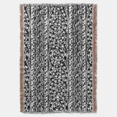 Boho Mandala Blume & Leaf Throw Blanket Decke (Vorderseite Vertikal)