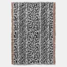 Boho Mandala Blume & Leaf Throw Blanket Decke
