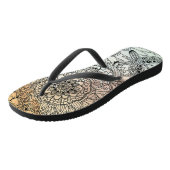 Boho Mandala Bohemisch Art Badesandalen (Schrägansicht)