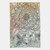 Boho Mandala Bohemisch Art Notebook Geschirrtuch (Vertikal)