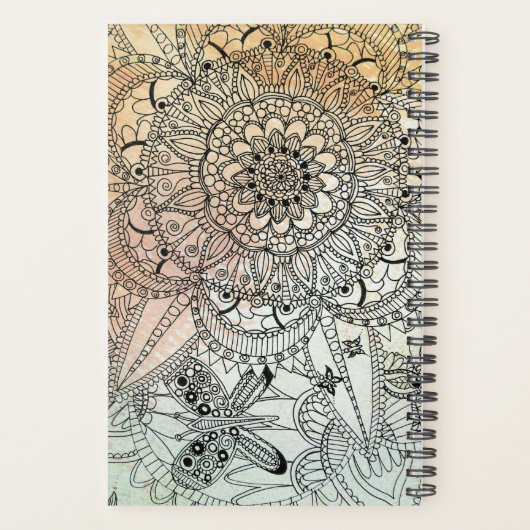 Boho Mandala Bohemisch Art Planer (Rückseite)