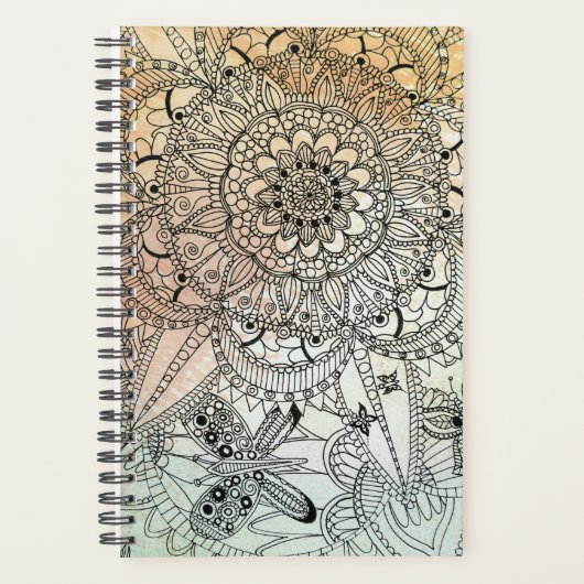Boho Mandala Bohemisch Art Planer (Vorderseite)