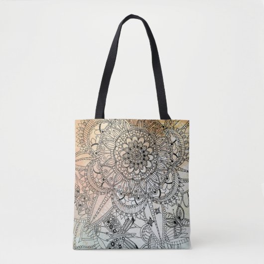Boho Mandala Bohemisch Art Tasche (Vorderseite)