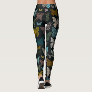 Boho Mandala Butterflies Leggings