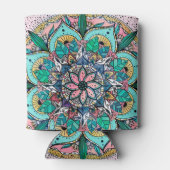 Boho Mandala Colorful Watercolor Floral Dosenkühler (Rückseite)