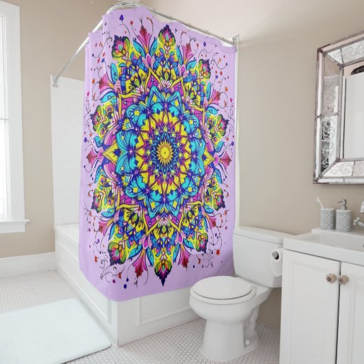 Boho Mandala Duschvorhang (Beispiel)