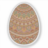 Boho Mandala Easter Egg Earth Tones Aesthetic  Aufkleber (Vorderseite)