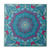 Boho Mandala Festive  Fliese (Vorderseite)
