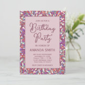 Boho Mandala Geburtstagsparty Einladung (Stehend Vorderseite)