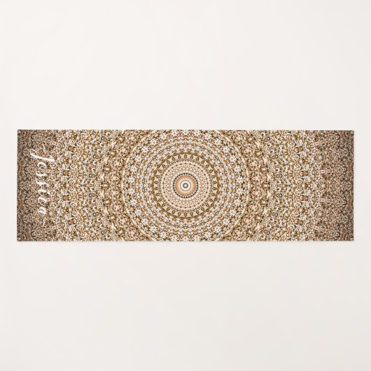Boho Mandala Geometric Yogamatte (Vorderseite (Horizontal))