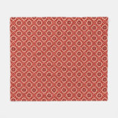Boho-Mandala-Geometrisches Blumenmuster Fleecedecke (Vorderseite (Horizontal))