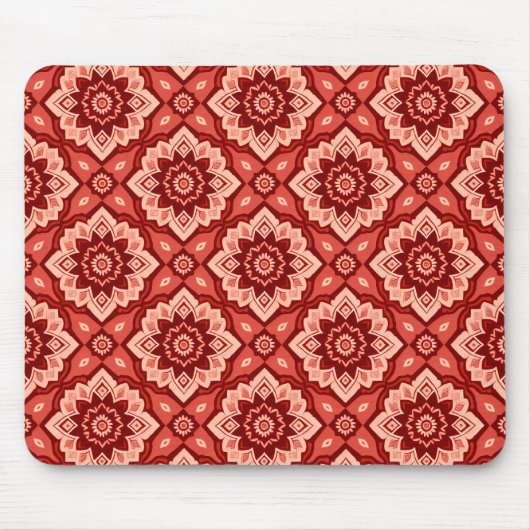 Boho-Mandala-Geometrisches Blumenmuster Mousepad (Vorne)