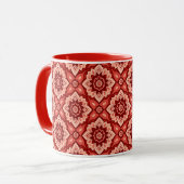 Boho-Mandala-Geometrisches-Blumenmuster Tasse (Vorderseite Links)