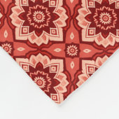 Boho Mandala Geometrisches Muster Fleecedecke (Ecke)