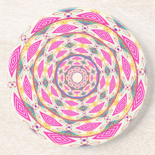 Boho Mandala Getränkeuntersetzer (Vorne)